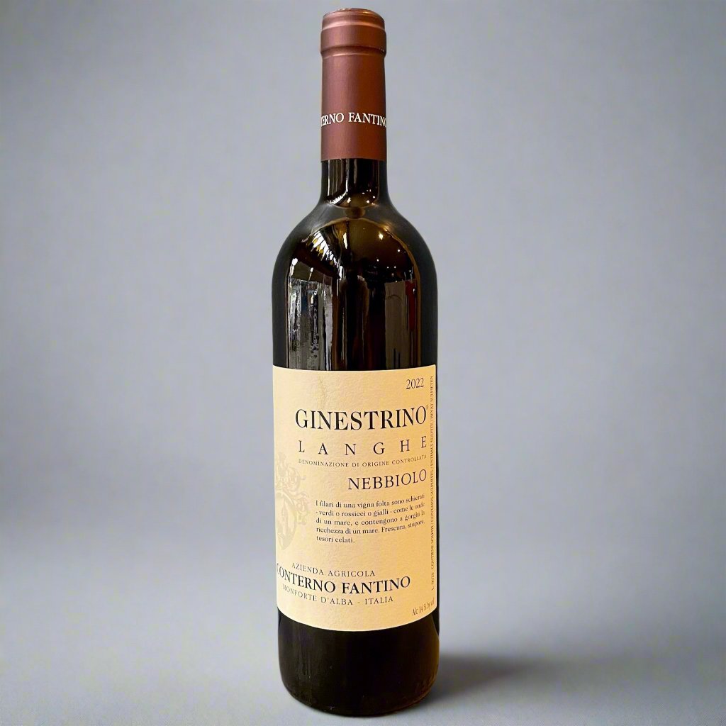 Conterno Fantino, Langhe Nebbiolo 'Ginestrino': A red wine from Piemonte in Northern Italy made from 100% Nebbiolo. With notes of Cherry and violets this is a perfect gift for any Italian wine lover