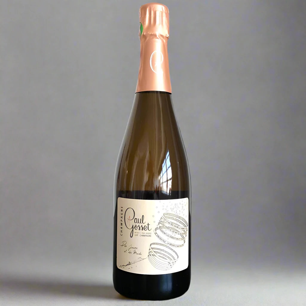 Paul Gosset, Des Jours Et Des Muids. Champagne made from Pinot Noir, Chardonnay and Pinot Meunier. Super bright and fresh.